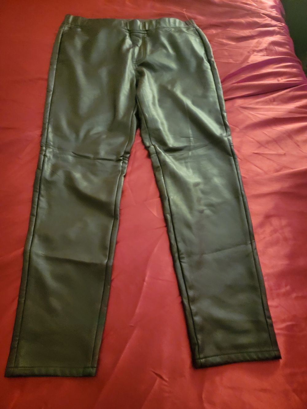 J. Jill Black Faux Leather Skinny Pants